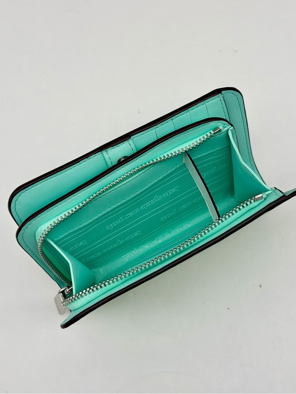 Kate Spade Morgan Ombré Compact Wallet in Mint Liqueur Multi NWT - Picture 5 of 13